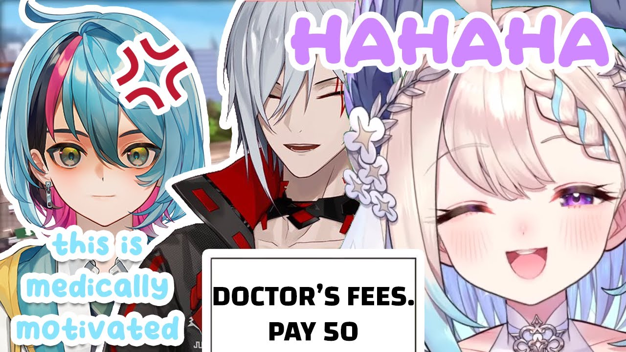 monopoly made fulgur and kyo pay medical bills and enna couldnt stop laughing [nijisanjiEN]
