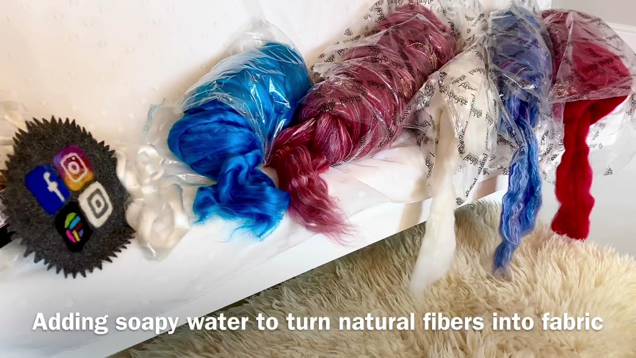 Cecilia Ho • 28mins Wet Felting Geode Wool Painting Demo