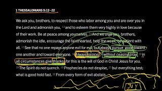 Always Joyful and Thankful — Really? 1 Thessalonians 5:12–22, Part 10