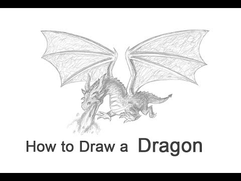 How to Draw a Dragon (Flying) - YouTube