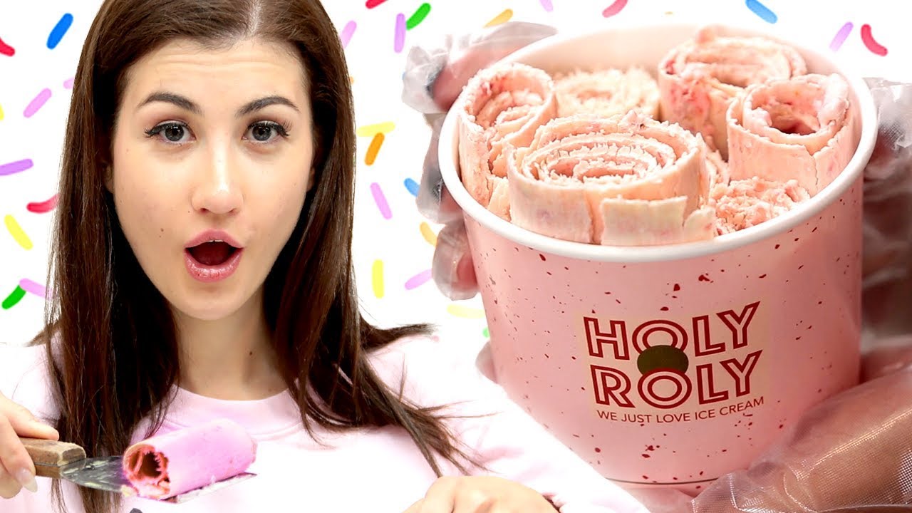 Maybaby tries to DIY Rolled Ice Cream | Sweet Spot