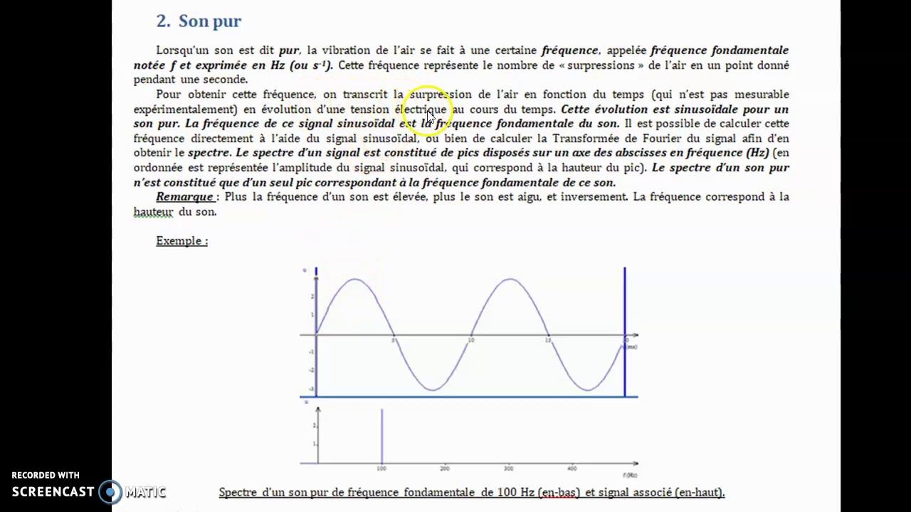 chapitre 11 Le son un phénomène vibratoire Enseignement scientifique