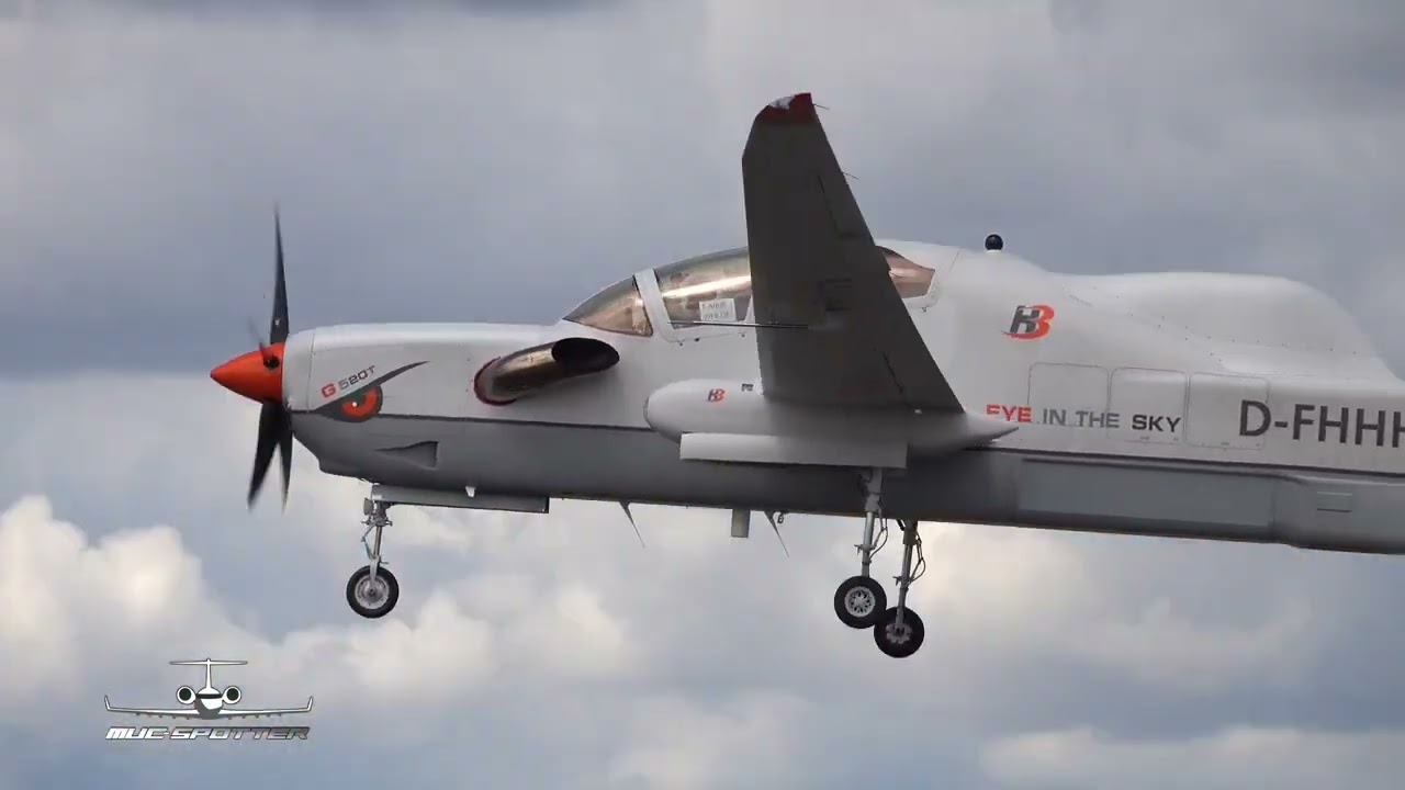 Grob G 520T Egrett II from Grob Aircraft D FHHH departure at RAF Fairford RIAT 2025 AirShow