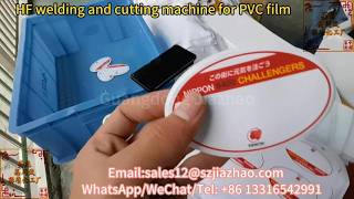 Automatic high frequency welding and cutting machine for PVC film plastic welder#plasticwelding