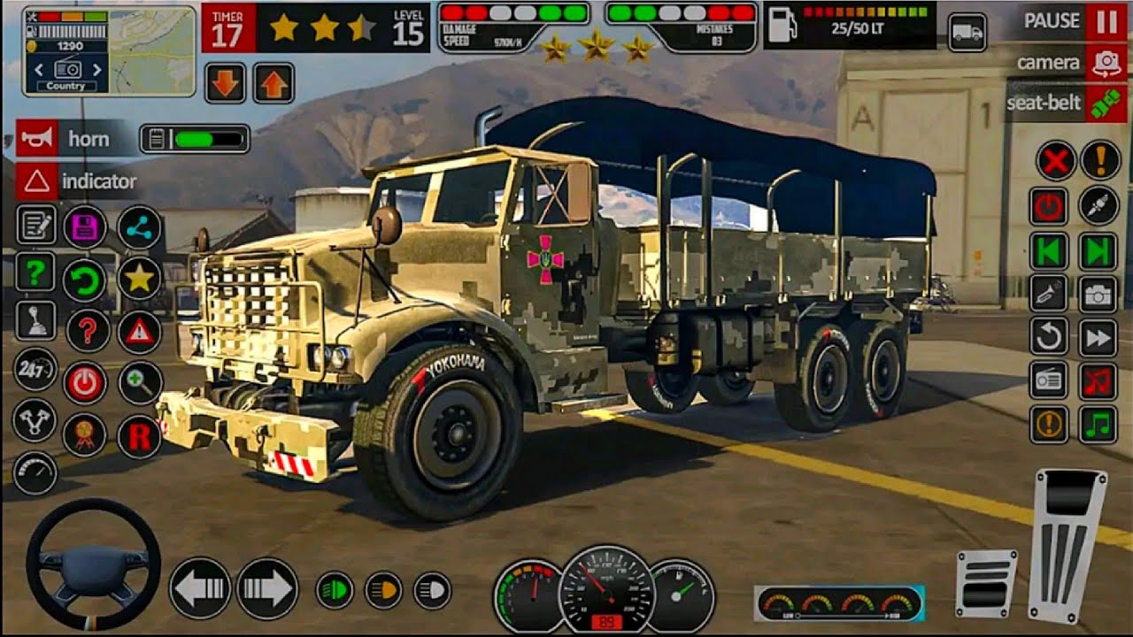 US Army Military Truck Driving Battleground Game 2 - Android Gameplay