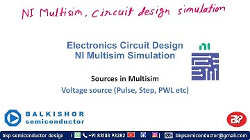 022a: Different Voltage sources Pulse, Step, PWL in NI Multisim