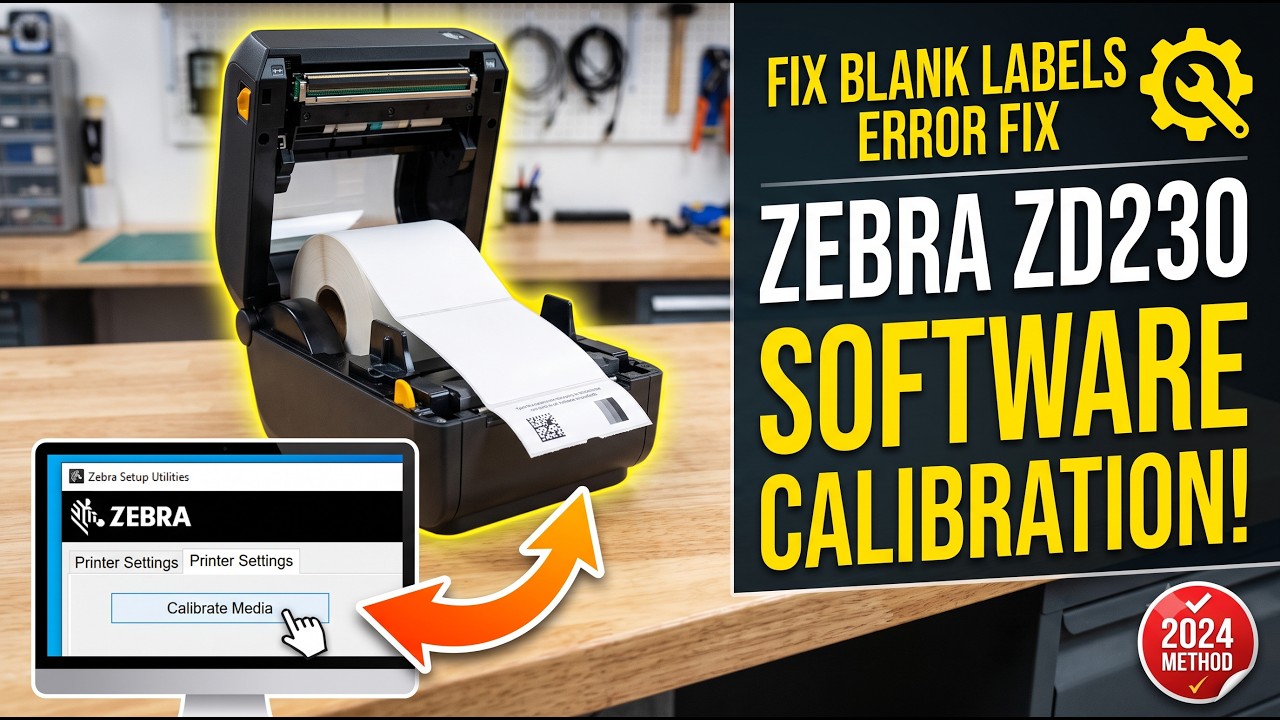 How to Fix Zebra ZD230 Printing Blank Labels! Software Calibration