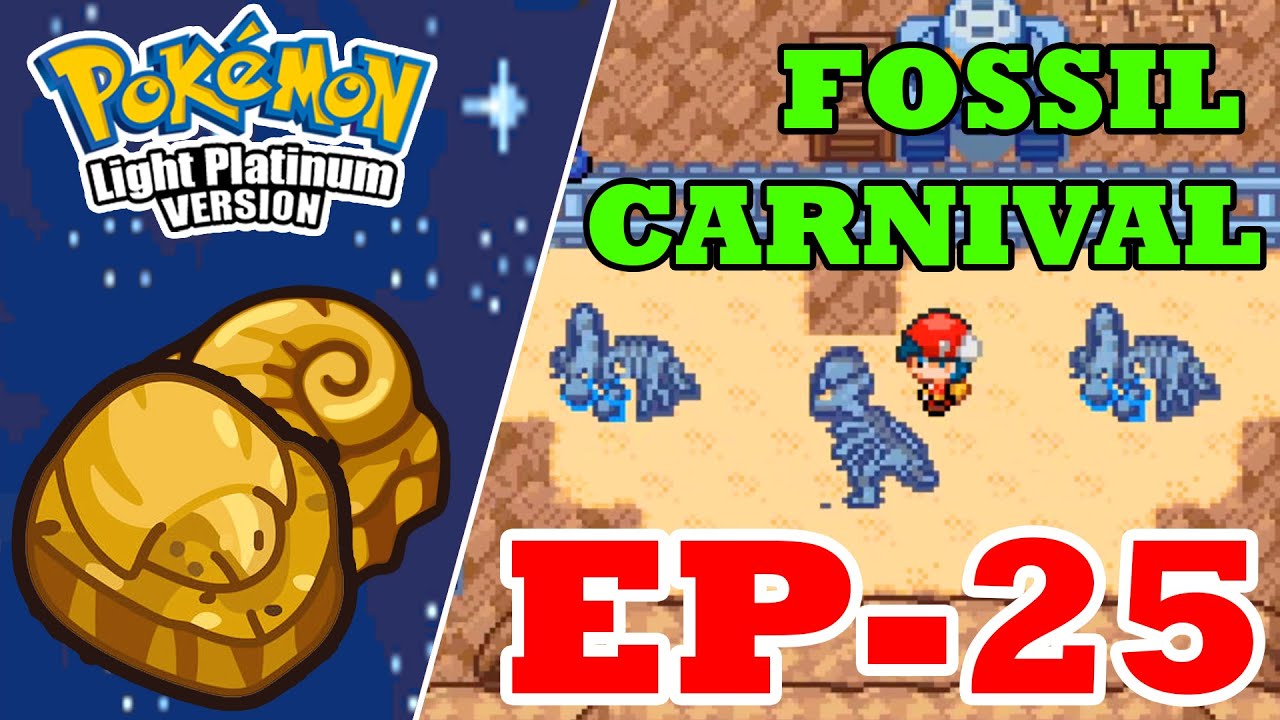 POKEMON LIGHT PLATINUM EPISODE 25 GAMEPLAY IN HINDI|FOSSIL CARNIVAL|FIND GYM LEADER