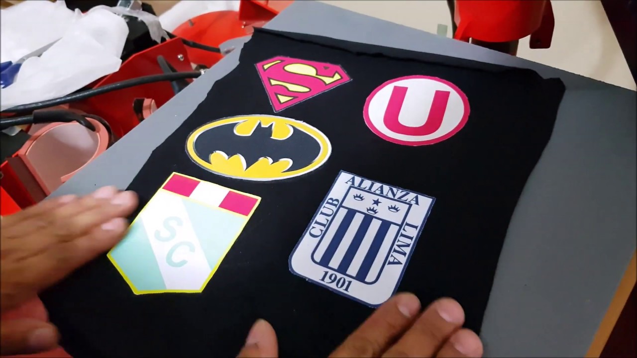 Bifaz textil en fibra para hacer parches sublimados - YouTube