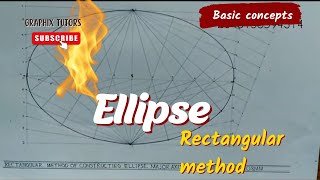 Construct an ellipse - Rectangular Method - Engineering curves - Engineering drawing