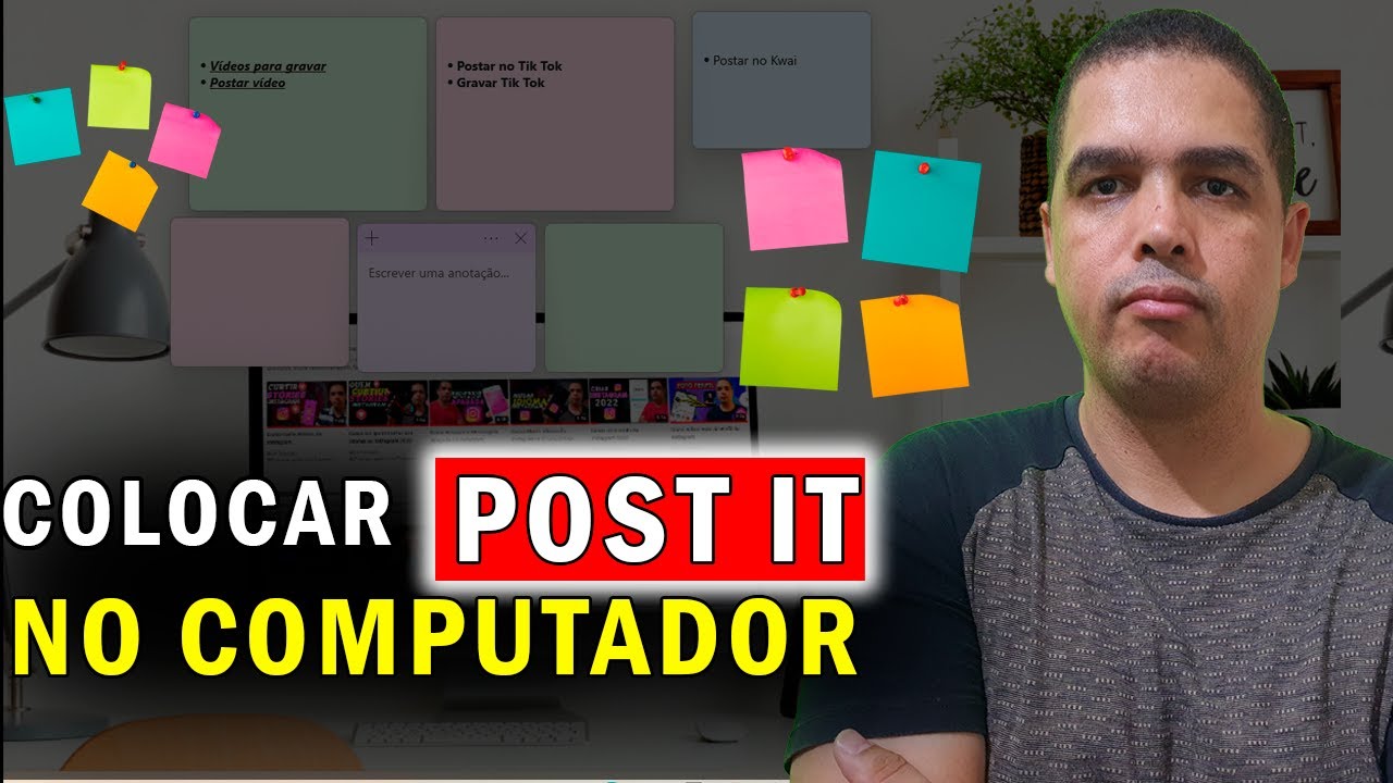 Como colocar POST IT no Computador - YouTube