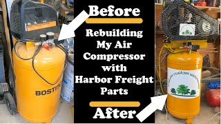 Rebuilding my Air Compressor with #harborfreight Parts.  Part 3!!  Final Cut!