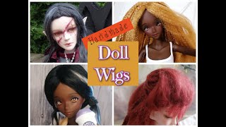 BJD doll wigs my handmade collection overview
