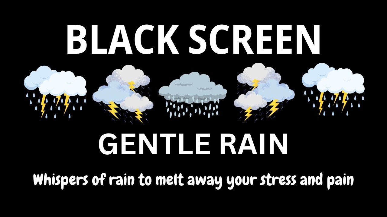 Heavy Rain in the Deep Night | BLACK SCREEN | Sleep Peacefully Tonight