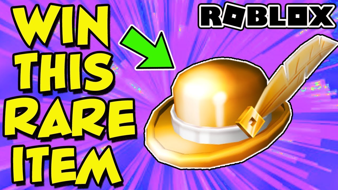 Win This Super Rare Item Low Cost Avatar Contest For Golden Roblox Bowler Robux Youtube - golden roblox bowler
