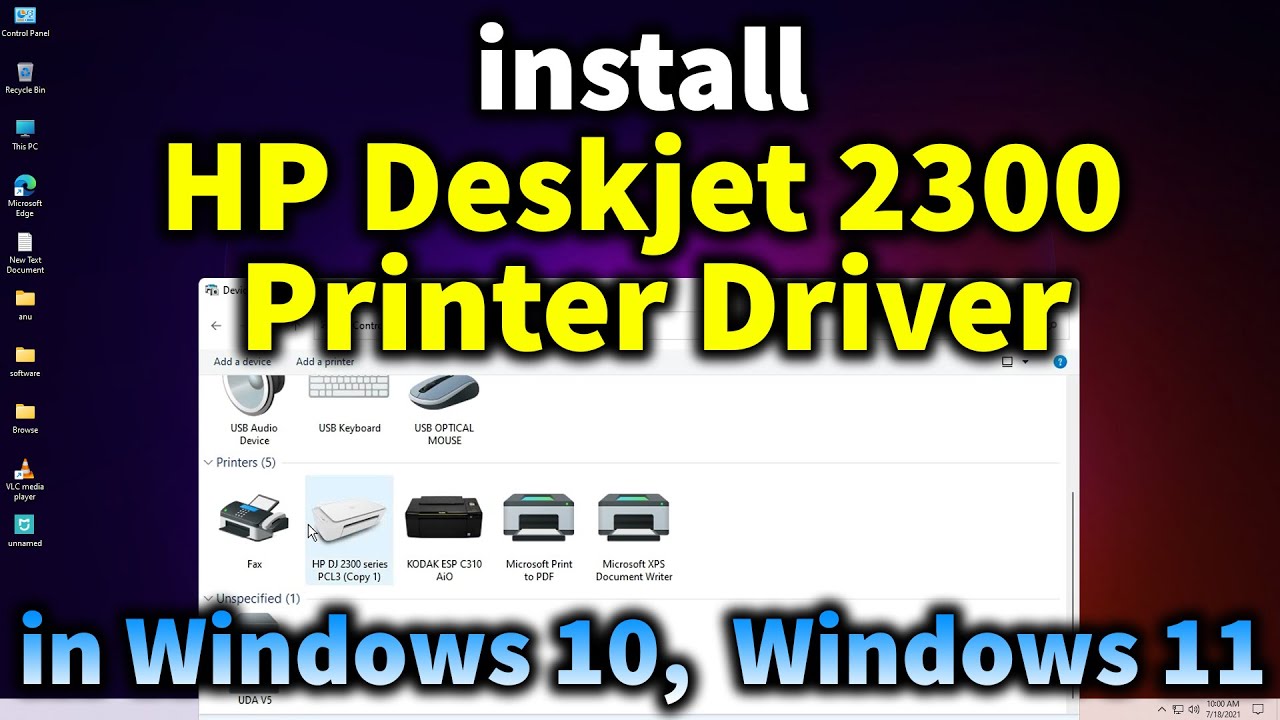 How to Download & install Deskjet 2300 series printer driver on Windows 10 or windows 11 - YouTube