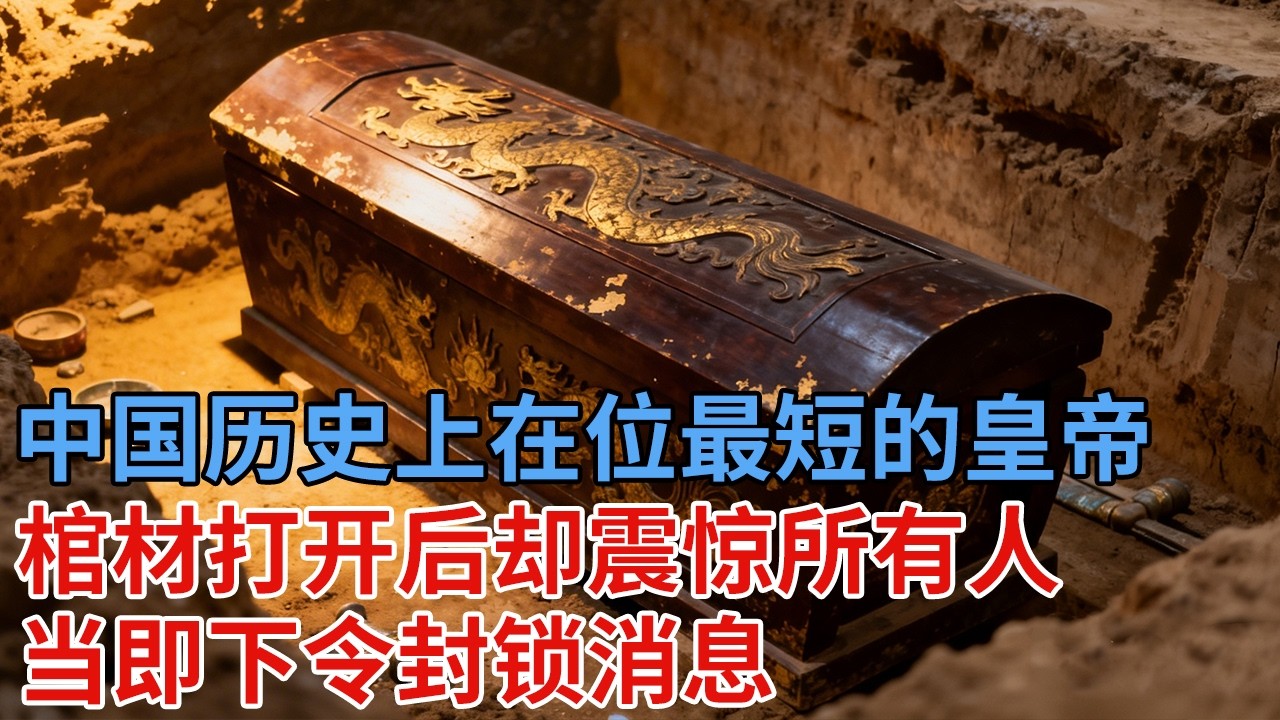 中国历史上在位最短的皇帝，棺材被打开后，震惊所有人的眼睛，当即下令封锁消息