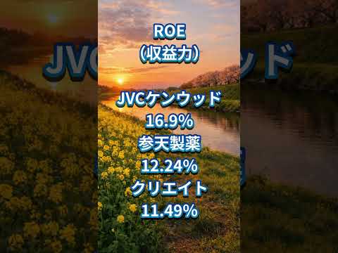 生活関連の日本株3選｜参天製薬・クリエイトSD・JVCケンウッド#shorts