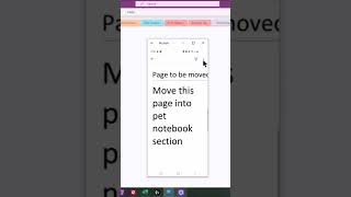 OneNote Android App - Move or copy page | Mobile app update | Organizing OneNote pages | #short screenshot 3
