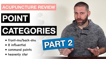 POINT CATEGORIES (PART 2) | Acupuncture Channels and Points
