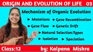 ORIGIN & EVOLUTION OF LIFE 03||MECHANISM OF ORGANIC EVOLUTION ||CLASS 12