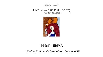 [slides] EMMA: End to End multi channel multi talker ASR | JSALT 2025 Closing Day 1