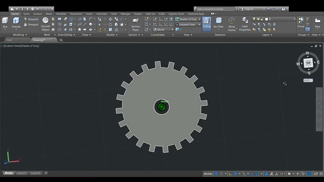 Autodesk AutoCAD - 3d gear