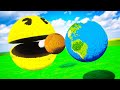 Giant pacman eats all the planets in the solar system