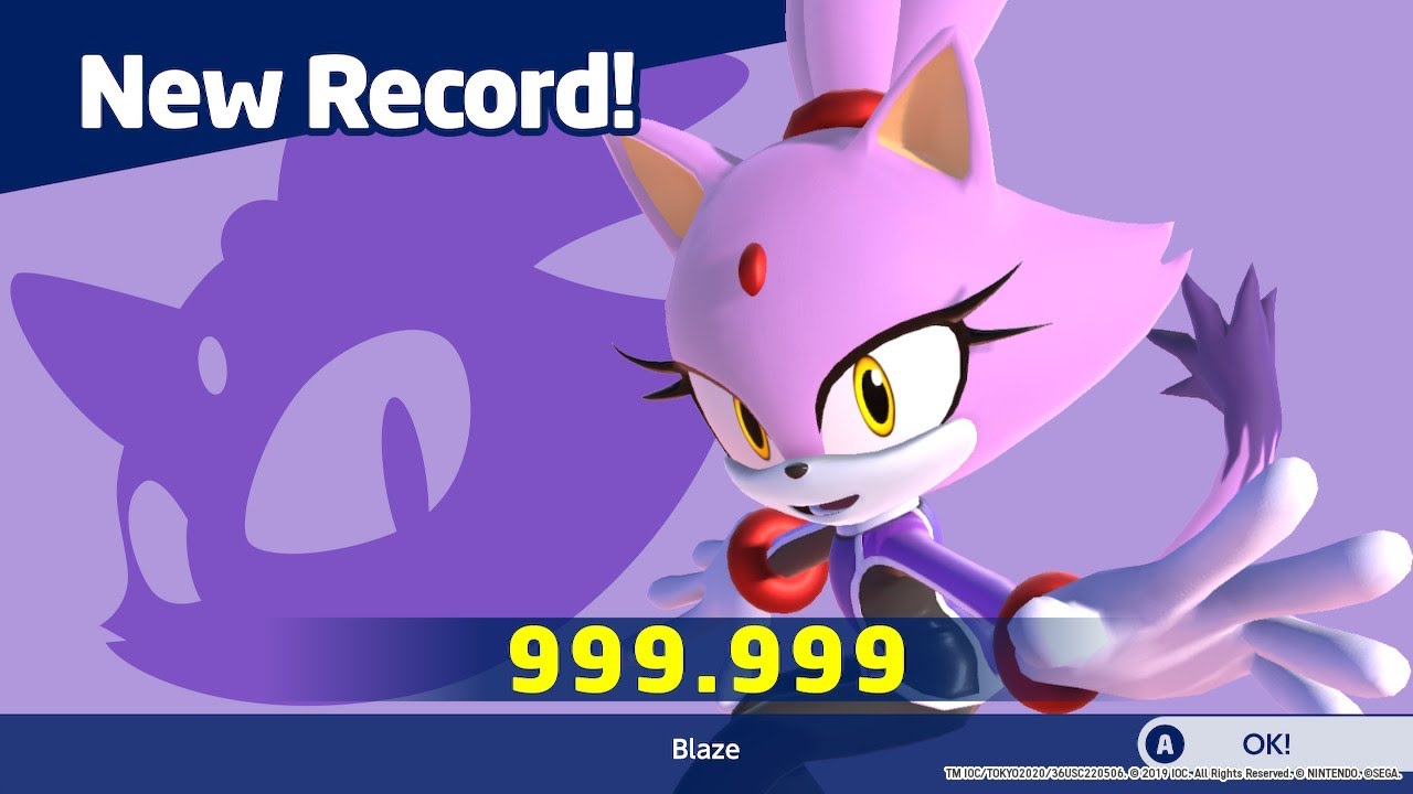 Mario & Sonic 2020: 999.999 points in Surfing (ending)