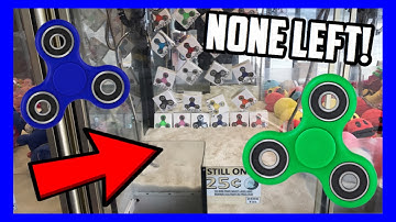 CLEANING OUT THE FIDGET SPINNER CLAW MACHINE!!