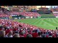 2019 NLDS GAME 4 - Yadier Molina walk off + bat throw/flip - St Louis Cardinals v Atlanta Braves