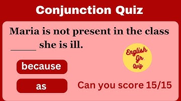 Conjunctions Quiz : Can you score 15/15 || Conjunction questions for competitive exams