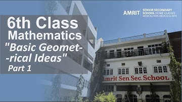 Class 6th Mathematics | English Medium | Chapter 10: "Basic Geometrical Ideas" part 1
