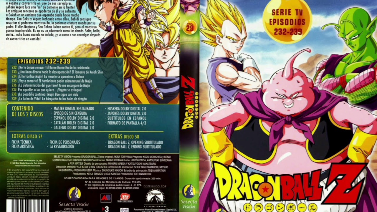 DRAGON BALL Z DVD Saga De Majin Buu Español Latino SPANISH 89 EPISODIOS New