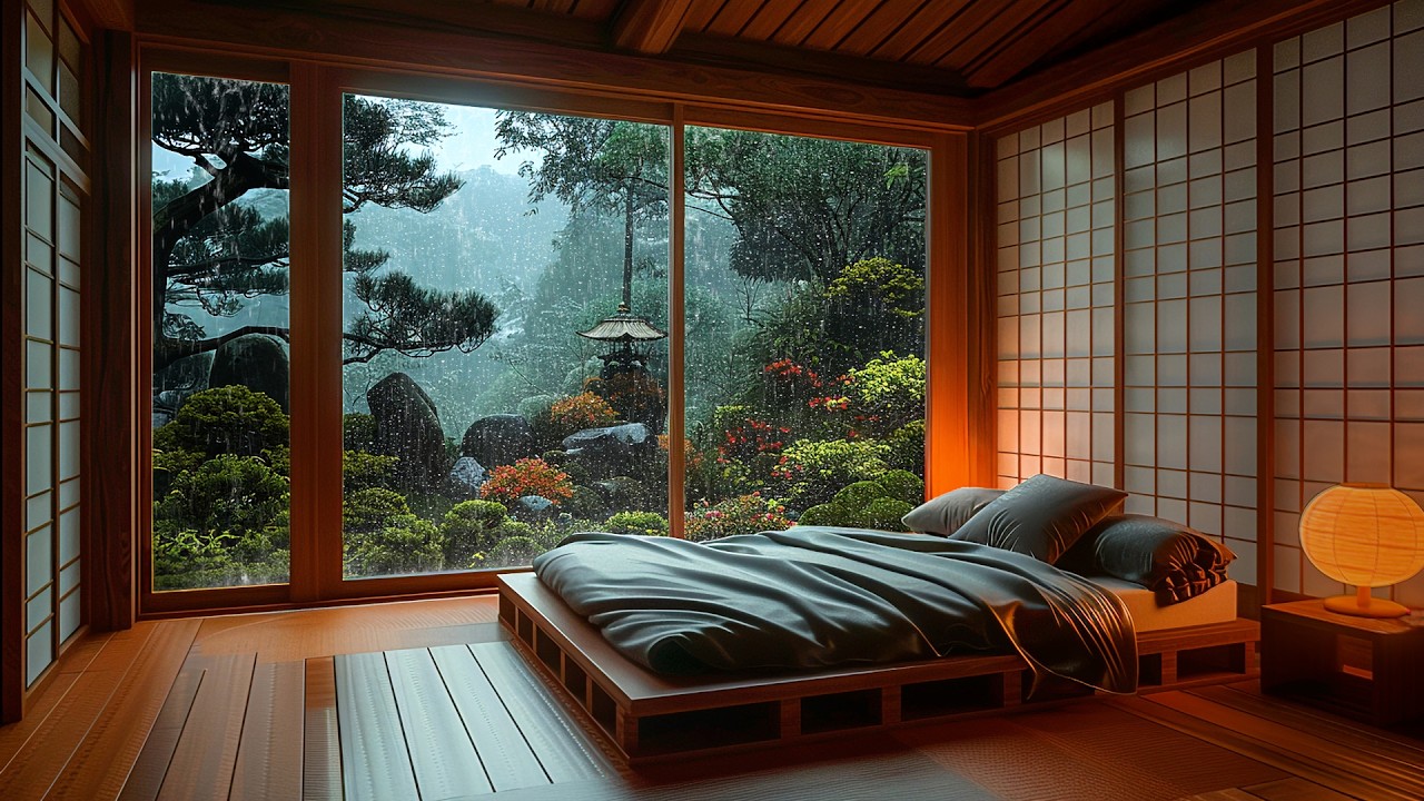 Soft Rain and Relaxing Piano Music for Focused Study and Deep Sleep