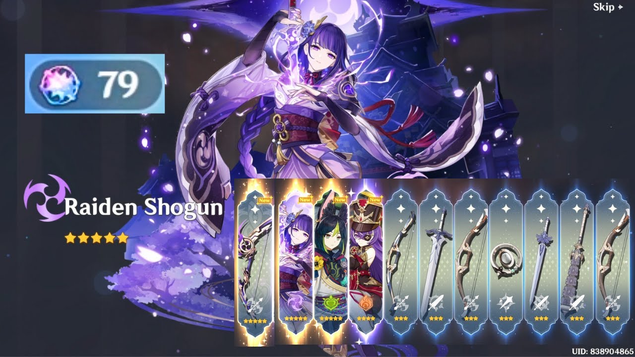 Pulling Raiden Pulling for Raiden Shogun l Genshin Impact Ver. 4.3 - YouTube