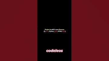 Top Mini Projects to Add in Your Resume(C,C++,Python,Java)#shorts#shortsfeed #projects #shortsviral