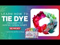 Rainbow wreath tie dye project for the home