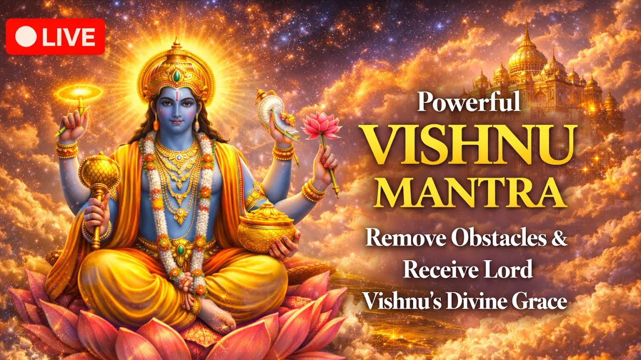 Powerful Thursday Vishnu Mantra Live | Remove Obstacles & Receive Lord Vishnu’s Divine Grace