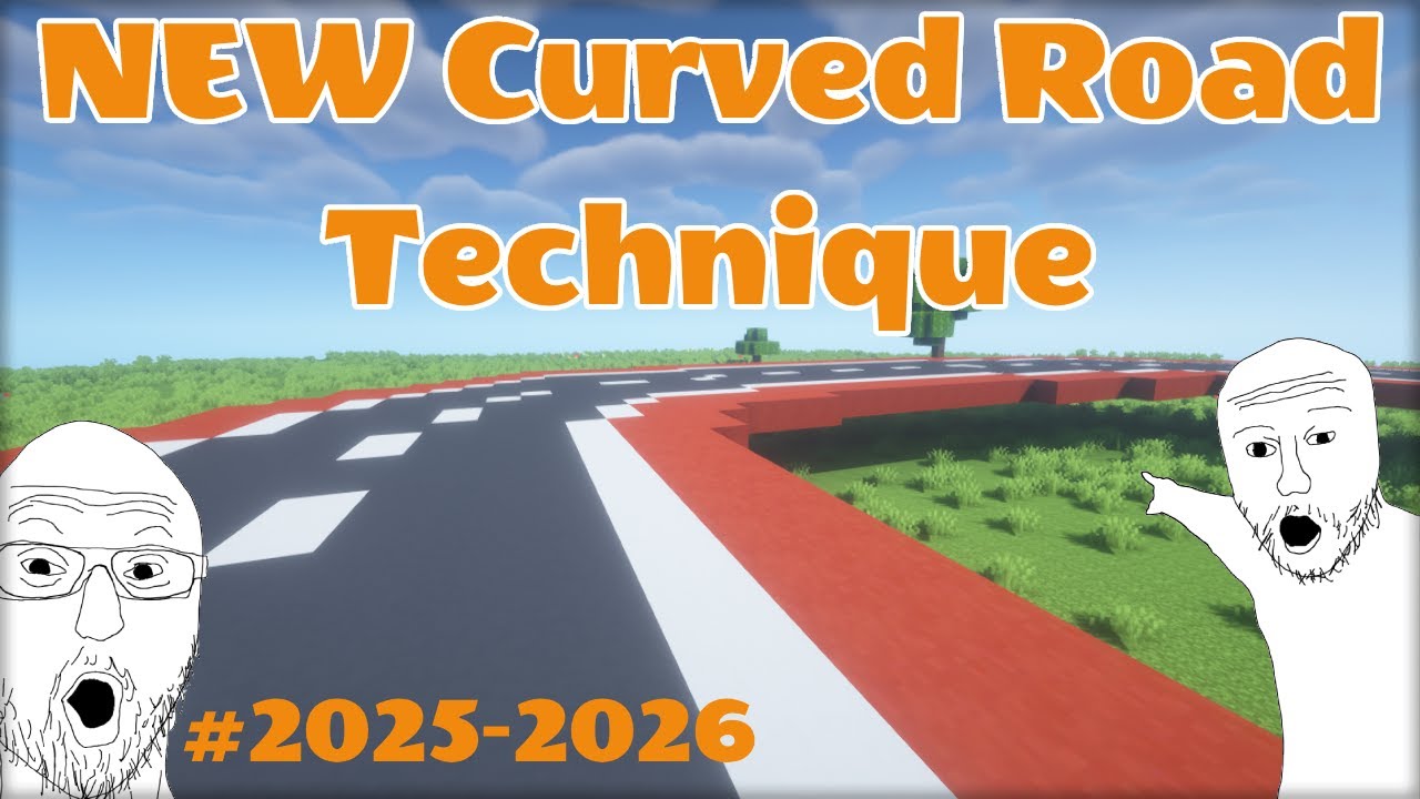 NEW Method For Making CURVED ROADS In Minecraft | 2026 - YouTube