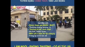 CTY BUJOEN - QUẾ VÕ 1 TUYỂN DỤNG SỐ LƯỢNG LỚN LAO ĐỘNG NỮ CHÍNH THỨC VÀ THỜI VỤ #vieclambacninh