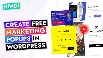HINDI - Create Free Optin Form, Marketing & Woo Product Popups in WordPress | Free Popup Builder