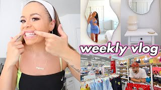 weekly vlog: i got invisilign braces, target shopping + new bedroom decor