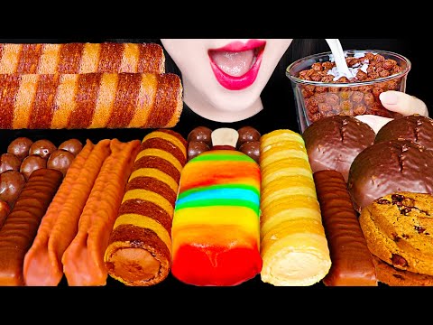 ASMR CHOCOLATE ICE CREAM, CHOCOLATE DESSERT 초콜릿 아이스크림 먹방 MUKBANG