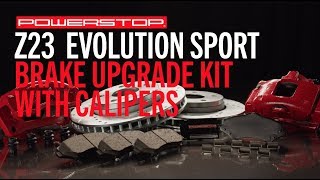 Z23 Evolution Sport Upgrade Brake Kit W Powder Coated Calipers Powerstop