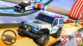 Police Prado Car Stunt Racing - Ramp Car Stunts 3D | Android Gameplay screenshot 1