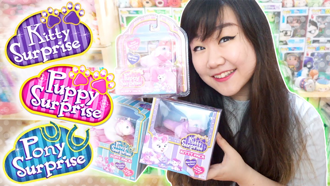 Puppy, Kitty & Pony Surprise Packs - Surprise Blind Bags/Blind Boxes with Cute Plush Toys