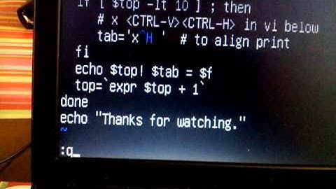 Linux shell script calculating factorials.