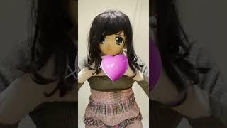 female mask kigurumi doll　pink mini-skirt girl #コスプレ #着ぐるみ #cosplay #コスプレ #着ぐるみ #kigurumi #mtf #パンチラ