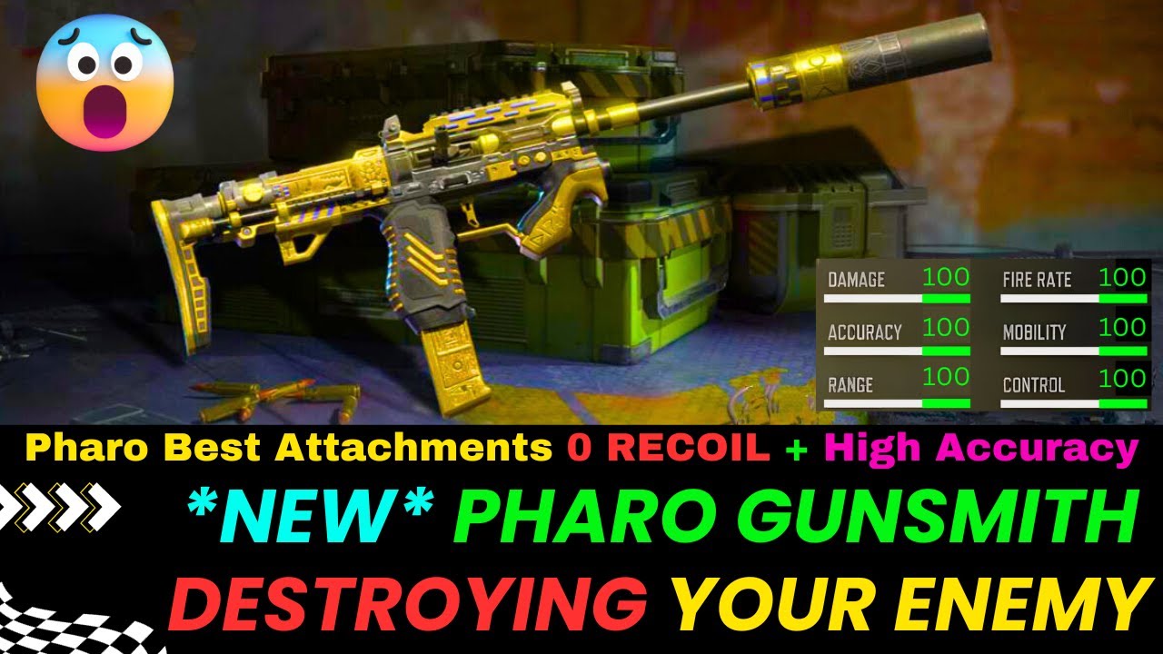 *NEW* PHARO Gunsmith Destroying Your Enemy | Pharo Best Attachments 0 RECOIL + High Accuracy